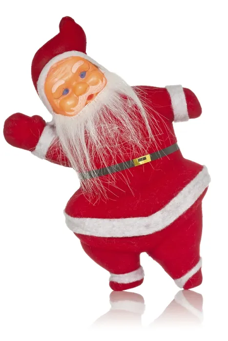Gerahmter Druck : Weihnachtsmann mit Reflexion auf weißem Hintergrund. Gerahmter Druck : Weihnachtsmann mit Reflexion auf weißem Hintergrund.
