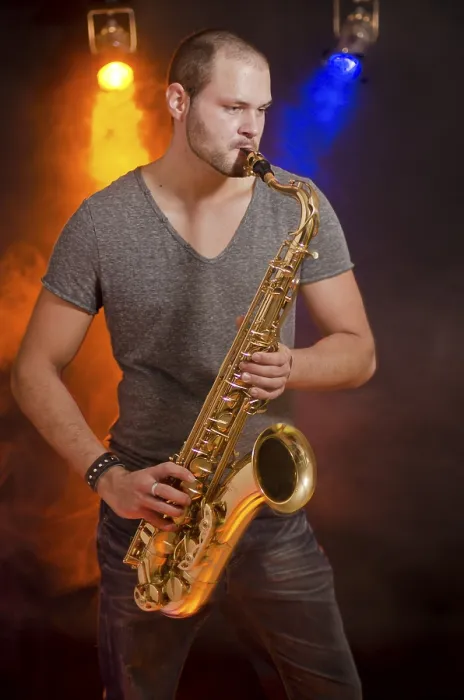 Gerahmter Druck : Saxophonspieler Gerahmter Druck : Saxophonspieler
