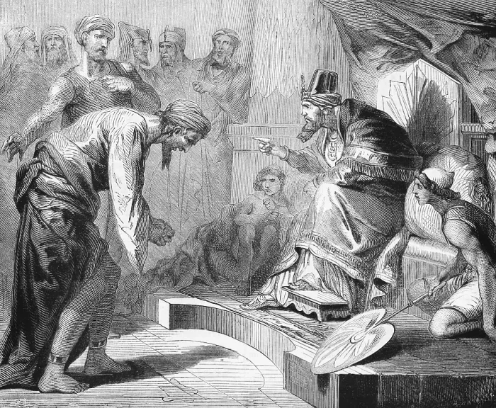 Gerahmter Druck : Der Schalksknecht, Kapitel 18, Verse 32 und 33. Gerahmter Druck : Der Schalksknecht, Kapitel 18, Verse 32 und 33.