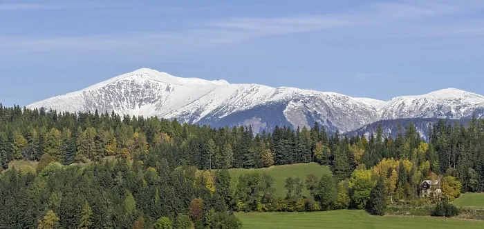 Gerahmter Druck : Schneeberg mit Wolfsbergkogel Gerahmter Druck : Schneeberg mit Wolfsbergkogel