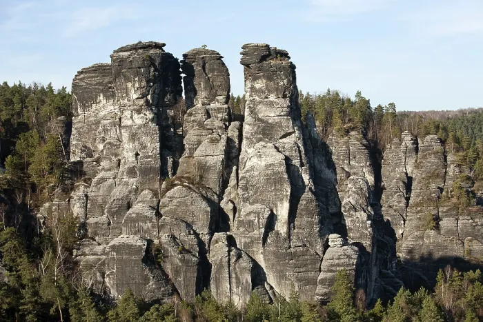 Gerahmter Druck : Schrammsteine um die Bastei Gerahmter Druck : Schrammsteine um die Bastei