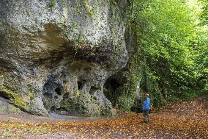 Gerahmter Druck : Schweizerhaus-Höhle, Aufsicht. Gerahmter Druck : Schweizerhaus-Höhle, Aufsicht.