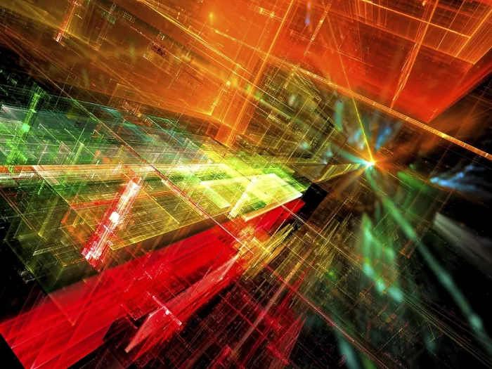 Gerahmter Druck : Wissenschafts-Fiktion oder virtuelle Realität-Hintergrund - abstrakte computer-generierte Bild.