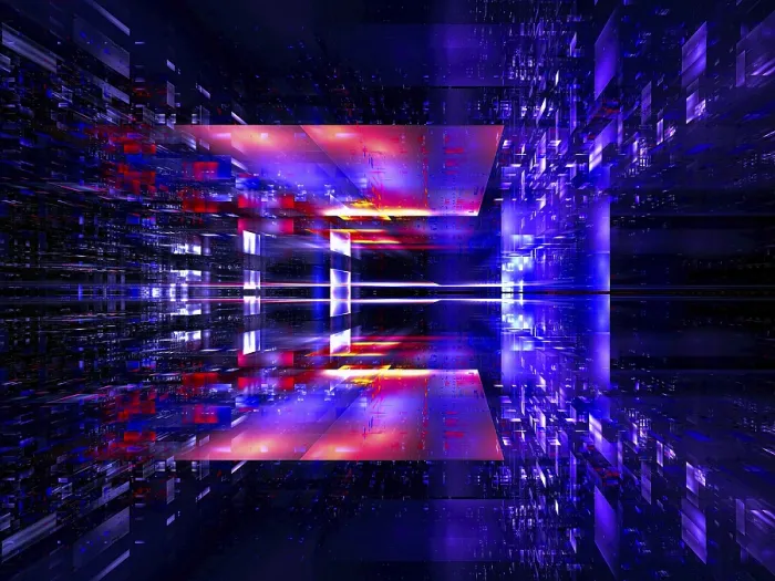 Gerahmter Druck : Wissenschafts-fiktion oder VR-Hintergrund. Abstrakte, computer-generierte 3D-Illustration. Gerahmter Druck : Wissenschafts-fiktion oder VR-Hintergrund. Abstrakte, computer-generierte 3D-Illustration.
