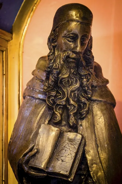 Gerahmter Druck : Skulptur des seligen Ramon Llull Gerahmter Druck : Skulptur des seligen Ramon Llull