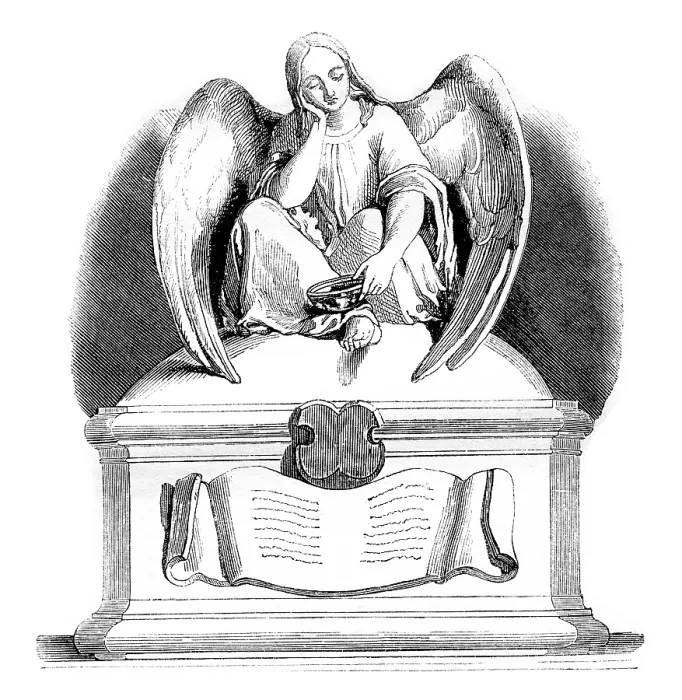 Gerahmter Druck : Skulptur, Ein Thron für die Armen. Gerahmter Druck : Skulptur, Ein Thron für die Armen.