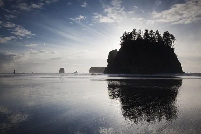 Gerahmter Druck : Felsformation am Second Beach im Olympic National Park. Gerahmter Druck : Felsformation am Second Beach im Olympic National Park.