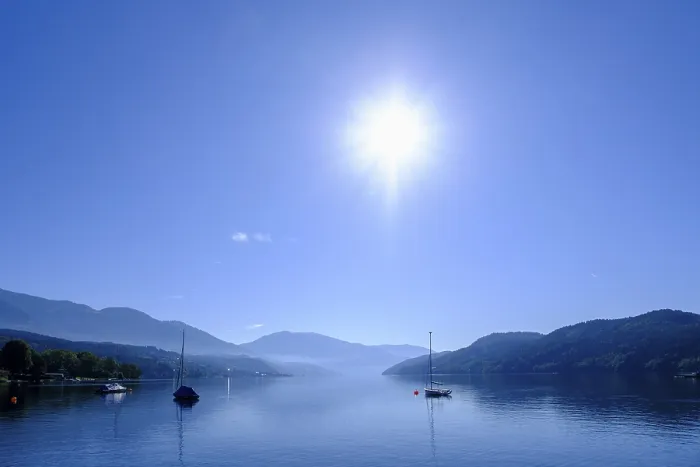 Gerahmter Druck : Seeboden am Millstätter See
