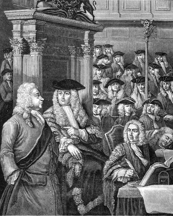 Gerahmter Druck : Eine Sitzung des House of Commons um 1710 Gerahmter Druck : Eine Sitzung des House of Commons um 1710