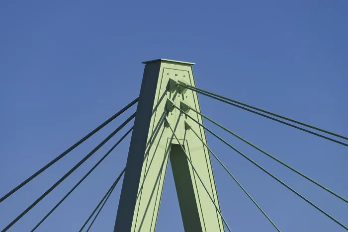 Gerahmter Druck : Severinsbrücke, eine Hängebrücke über den Rhein. Gerahmter Druck : Severinsbrücke, eine Hängebrücke über den Rhein.