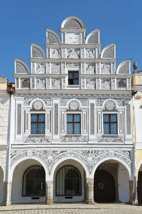 Gerahmter Druck : Sgraffitofassade, Stadthaus Gerahmter Druck : Sgraffitofassade, Stadthaus