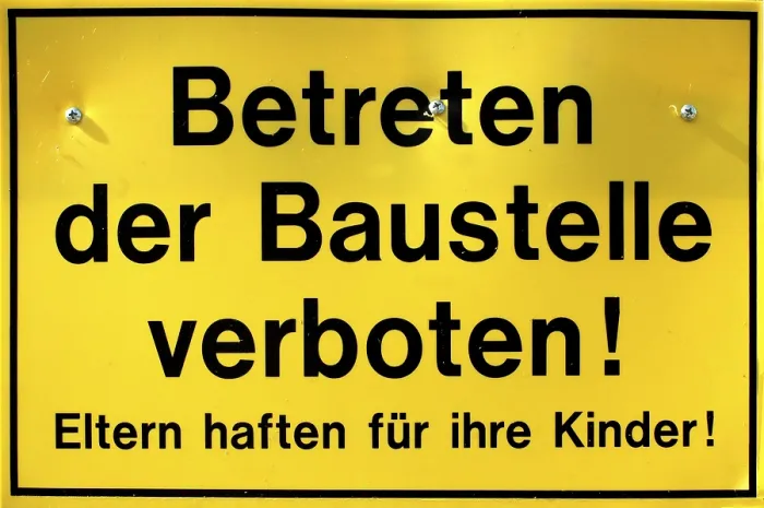 Gerahmter Druck : Bauzaun Betreten verboten. Gerahmter Druck : Bauzaun Betreten verboten.