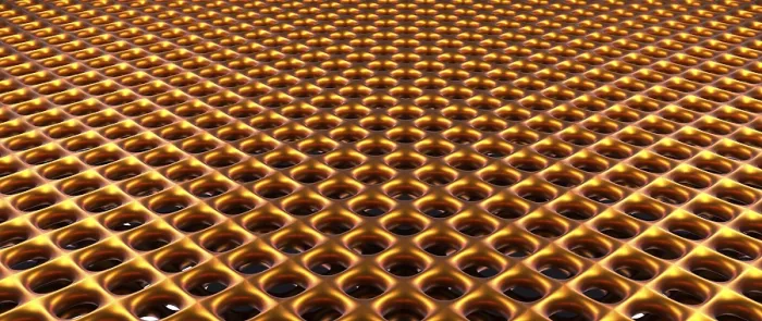 Gerahmter Druck : Glänzender goldener Metallgittermuster, das als moderner Hintergrund verwendet wird. Gerahmter Druck : Glänzender goldener Metallgittermuster, das als moderner Hintergrund verwendet wird.