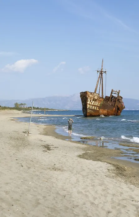 Gerahmter Druck : Schiffbruch, strandgut Coaster Dimitrios Gerahmter Druck : Schiffbruch, strandgut Coaster Dimitrios