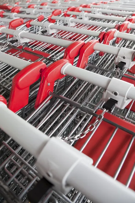 Gerahmter Druck : Einkaufswagen Gerahmter Druck : Einkaufswagen