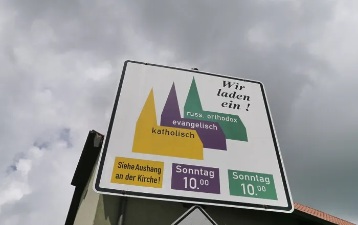 Gerahmter Druck : Kirchenzeichen, evangelisch Gerahmter Druck : Kirchenzeichen, evangelisch