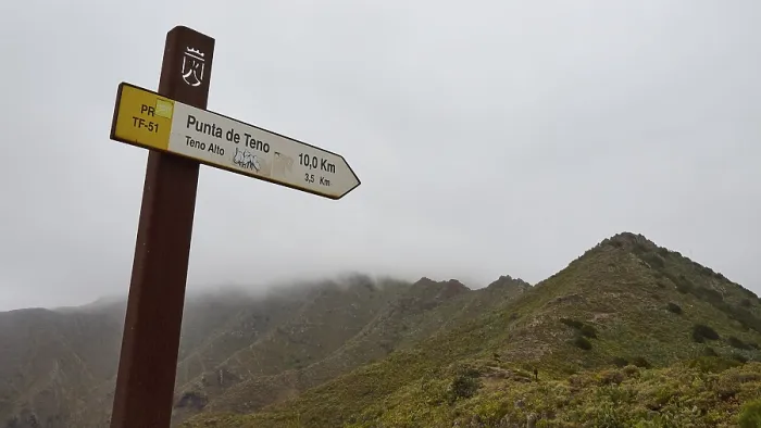 Gerahmter Druck : Schild weist in Richtung Punta de Teno. Gerahmter Druck : Schild weist in Richtung Punta de Teno.