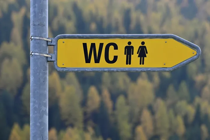 Gerahmter Druck : Schild WC Gerahmter Druck : Schild WC