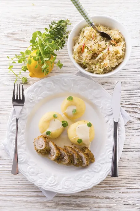 Gerahmter Druck : Schlesierknödel Gerahmter Druck : Schlesierknödel