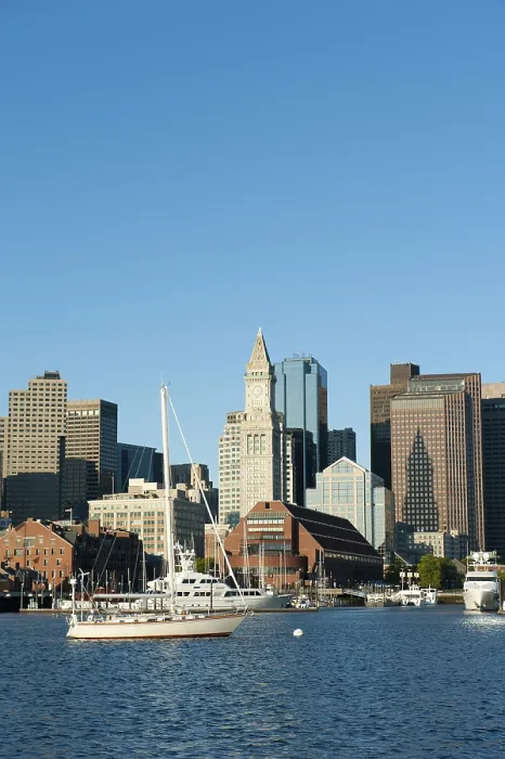 Gerahmter Druck : Skyline mit Custom House Tower Gerahmter Druck : Skyline mit Custom House Tower