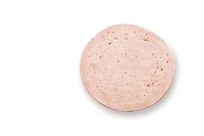 Gerahmter Druck : Ein Stück Lyoner Wurst. Gerahmter Druck : Ein Stück Lyoner Wurst.