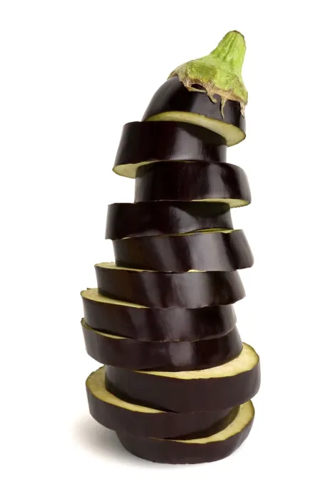 Gerahmter Druck : Geschälte Aubergine Gerahmter Druck : Geschälte Aubergine