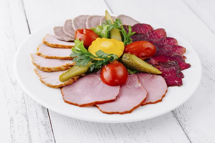 Gerahmter Druck : Fleischsorten aus Rindfleisch. Gerahmter Druck : Fleischsorten aus Rindfleisch.