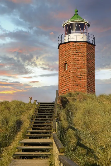 Gerahmter Druck : Kleinleuchtturm, Quermatenfeuer Gerahmter Druck : Kleinleuchtturm, Quermatenfeuer