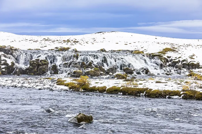 Gerahmter Druck : Kleine Wasserfall, Beginn des Winters. Gerahmter Druck : Kleine Wasserfall, Beginn des Winters.