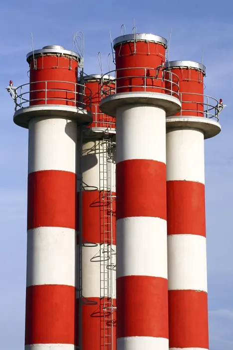 Gerahmter Druck : Smokestacks Gerahmter Druck : Smokestacks