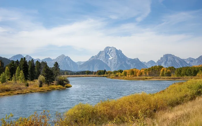 Gerahmter Druck : Schlangenfluss am Oxbow-Bend-Flussbogen. Gerahmter Druck : Schlangenfluss am Oxbow-Bend-Flussbogen.