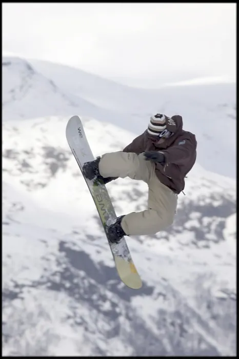 Gerahmter Druck : Snowboarder