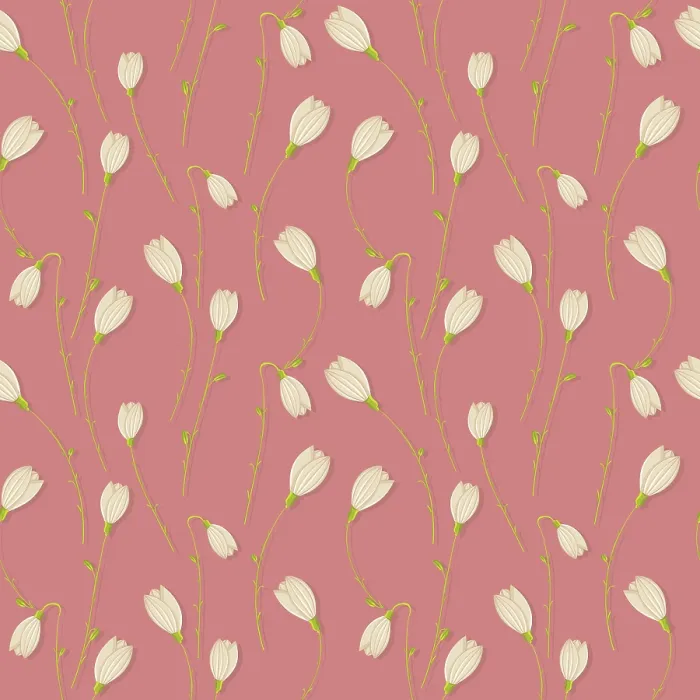 Gerahmter Druck : Schneeglöckchen-Blumen-Seamless-Muster Gerahmter Druck : Schneeglöckchen-Blumen-Seamless-Muster