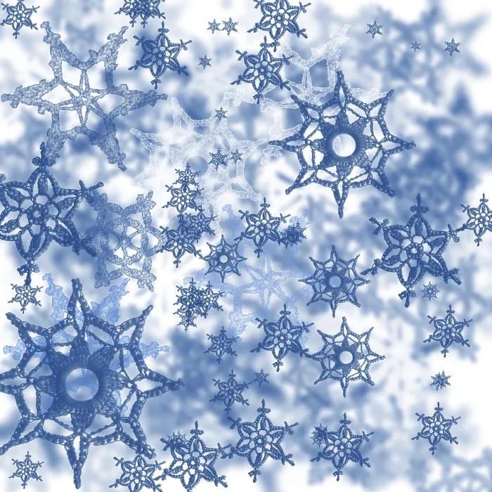 Gerahmter Druck : Schneeflocken, Illustration Gerahmter Druck : Schneeflocken, Illustration