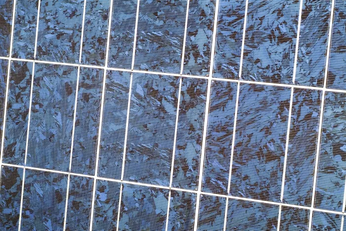 Gerahmter Druck : Detail eines Solarmoduls, polykristallin Gerahmter Druck : Detail eines Solarmoduls, polykristallin