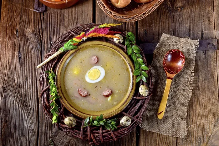 Gerahmter Druck : Sauerteig-Suppe Gerahmter Druck : Sauerteig-Suppe