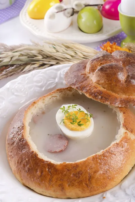 Gerahmter Druck : Sauerteig-Suppe Gerahmter Druck : Sauerteig-Suppe