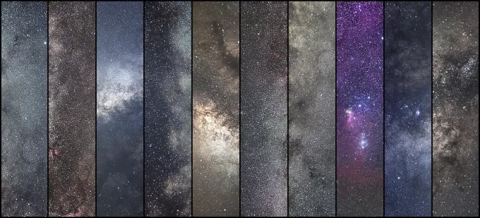 Gerahmter Druck : Raumkollage. Astronomische Collage Gerahmter Druck : Raumkollage. Astronomische Collage