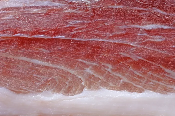 Gerahmter Druck : Spanischer Serrano-Schinken, Serrano, Jamón serrano