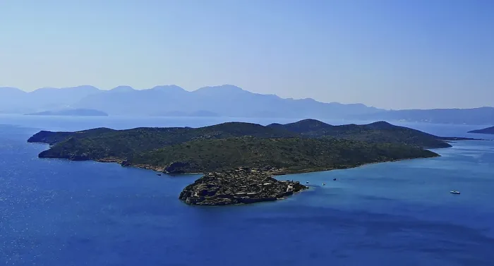 Gerahmter Druck : Spinalonga, Kreta