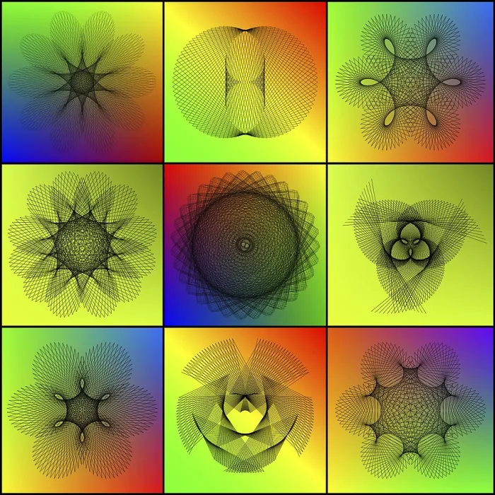Gerahmter Druck : Spirography Gerahmter Druck : Spirography