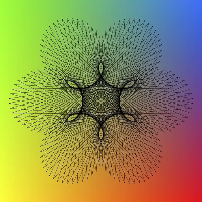Gerahmter Druck : Spirography Gerahmter Druck : Spirography