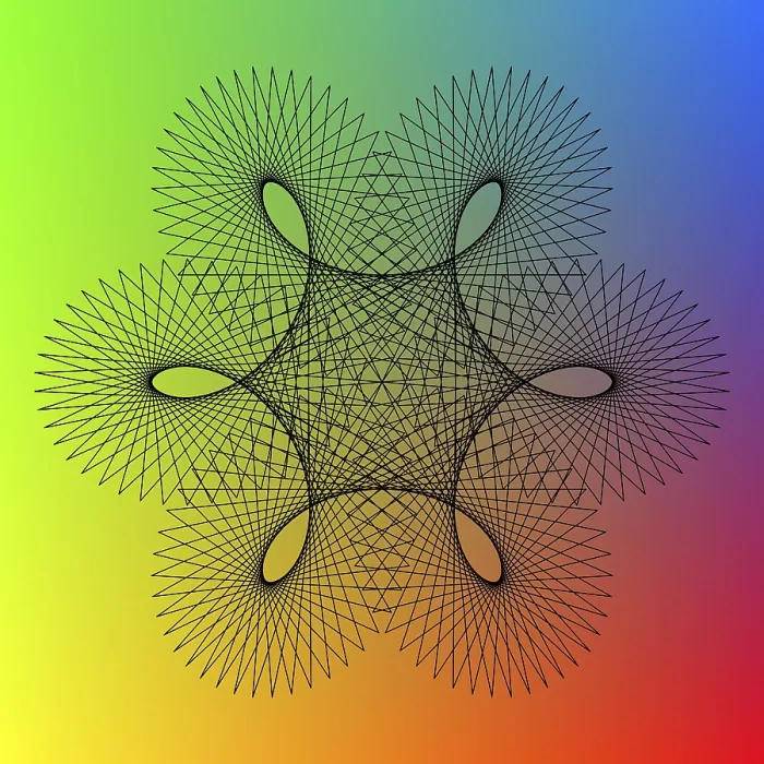 Gerahmter Druck : Spirography Gerahmter Druck : Spirography