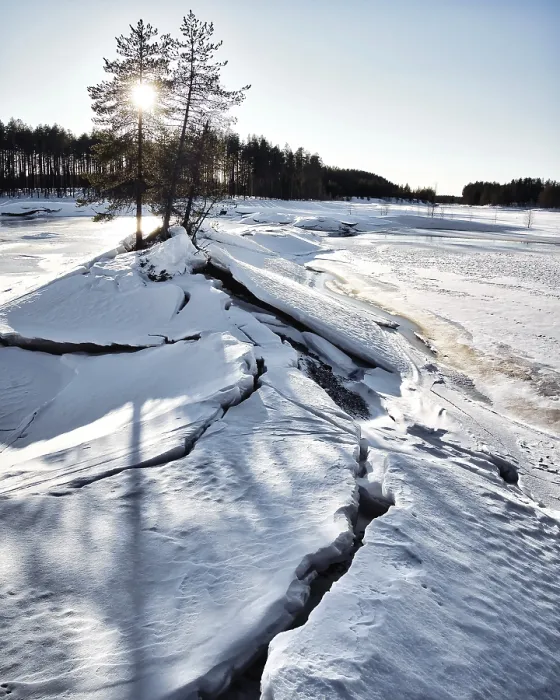 Gerahmter Druck : Eissplitter in Finnland