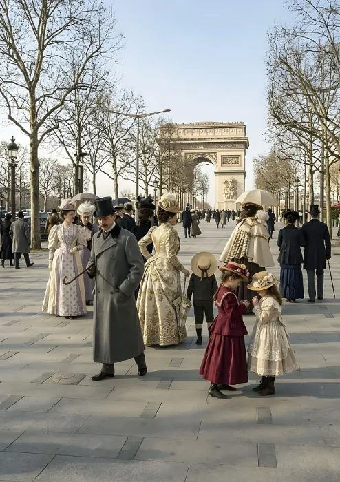 Gerahmter Druck : Ein Frühlingstag in Paris, am Arc de TriompheCafe. Gerahmter Druck : Ein Frühlingstag in Paris, am Arc de TriompheCafe.