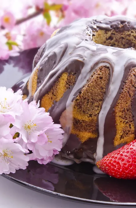 Gerahmter Druck : Frühlingsmarzipankuchen Gerahmter Druck : Frühlingsmarzipankuchen