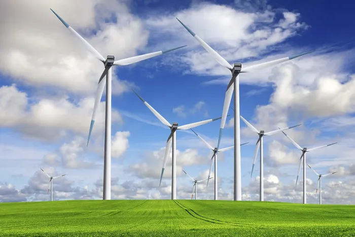 Gerahmter Druck : Frühlingswindmühlenlandschaft Gerahmter Druck : Frühlingswindmühlenlandschaft