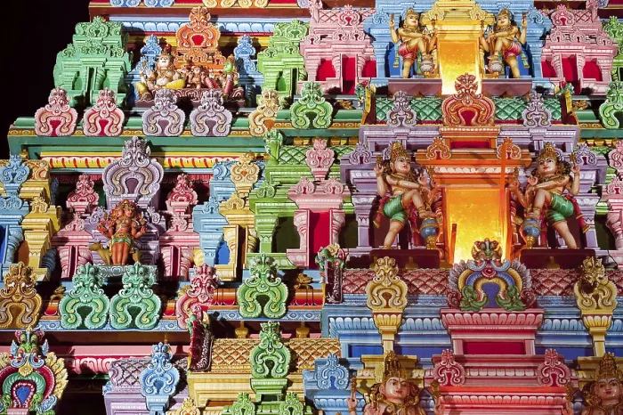Gerahmter Druck : Sri Thandayuthapani-Tempel, Chettiars Tempel Gerahmter Druck : Sri Thandayuthapani-Tempel, Chettiars Tempel