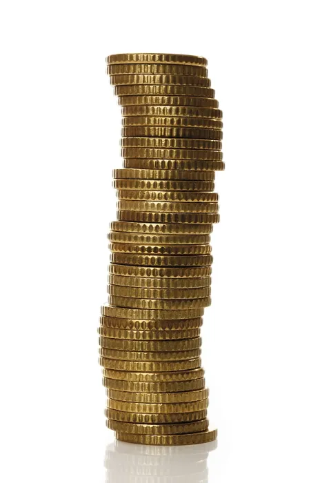 Gerahmter Druck : Euro-Münzstapel Gerahmter Druck : Euro-Münzstapel