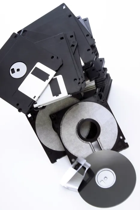 Gerahmter Druck : Sammelbox von Floppy-Discs Gerahmter Druck : Sammelbox von Floppy-Discs